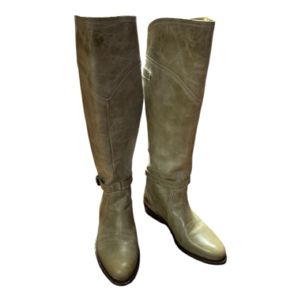 Frye Dorado Tan Leather Riding Knee Boots - Picture 1 of 4